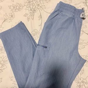 Figs Heather Indigo High Waisted Yola Scrub Pant Medium